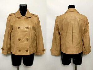 USED * See by Chloe * lady's leather jacket double Camel USA6