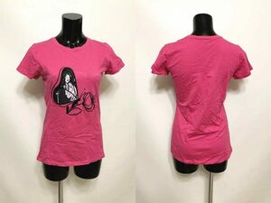 USED ◎ ポールスミス ◎ レディース Tシャツ カットソー 半袖 プリント ピンク M