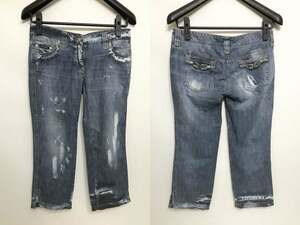 USED* Dolce & Gabbana * Denim повреждение Capri длина 40