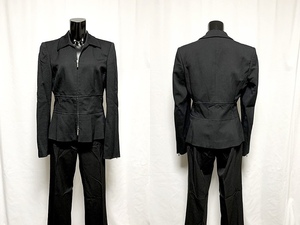 ☆USED☆ サルヴァトーレ・フェラガモ ☆ レディース スーツ パンツ ジッパーデザイン ブラック 42