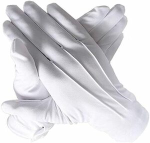 litulituhallo 10双白手袋 手袋 礼装用手袋 結婚式 警備用 男女兼