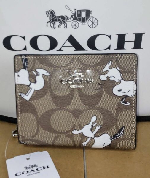 《週末限定価格！》お値下げ不可！COACH　 PEANUTS　 二つ折り財布