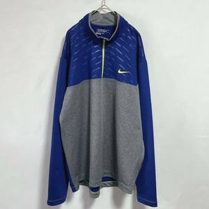 NIKE GOLF Nike половина Zip тренировочный sushu Logo dry Fit размер XL