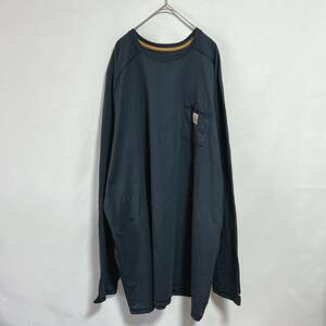 Carhartt カーハート　ロングスリーブTシャツ　長袖Tシャツ ポケットロゴ　リラックスフィット　ビッグサイズ3XL-TALL オーバーサイズ