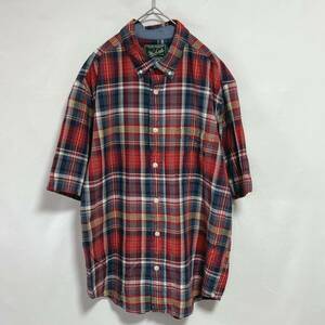 WOOLRICH ウールリッチ　ボタンダウン 半袖シャツ チェック柄　サイズM