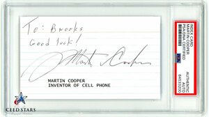 [CS] mobile telephone development person Martin * Cooper autograph autograph + in sk entering card PSADNA company writing brush trace judgment UV cut holder si-do Star z