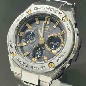 24D018　カシオ　CASIO　Gショック　G-SHOCK　GST-W110D　電波ソーラー　タフソーラー　クロノ　アナデジ　Gスチール　メンズ腕時計　1円～