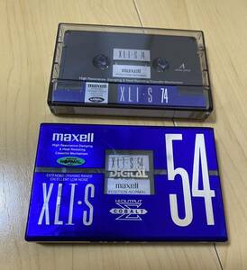 新品 未使用 カセットテープ maxell XLⅠ-S 54分 74分 各1本ずつ 計2本 当時物 レア 廃盤 レトロ マクセル 昭和レトロ XLI-S 