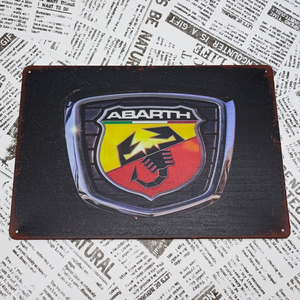 [512] ABARTH ブリキ看板 30x20cm