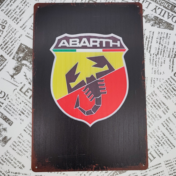 [464] ABARTH ブリキ看板 30x20cm