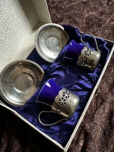 シルバー デミタスカップ ペア silver コーヒーカップ 茶器 