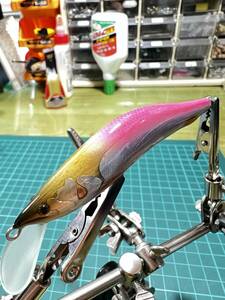 ハンドメイドミノー　sairen 西蓮（サイレン）８７Ｓ ワカサギ蛍光ピンク 9.2g　シンキング バルサ/ハンドメイドルアー handmade lure