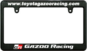 【新品・即決】カーボン調 ナンバーフレーム TOYOTA トヨタ 汎用 GAZOO RACING ガズーレーシング USDM