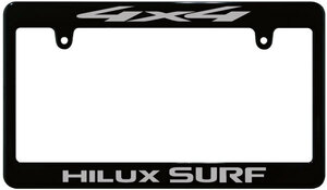 【新品・即決】ブラック ナンバーフレーム TOYOTA トヨタ HILUX SURF ハイラックスサーフ 汎用