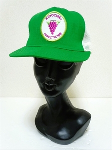 ビンテージ KRYOCIDE INSECTICIDE メッシュキャップ 帽子 L 緑×白 PACESETTER IND社 sportcap ブドウ農家 USA&HONDURAS アウトドア 野球帽