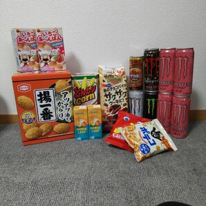 お菓子　ジュース　詰め合わせ　まとめ売り　モンスターエナジー　せんべい　スナック　チョコパイ　チョコあ～んぱん　とんがりコーン