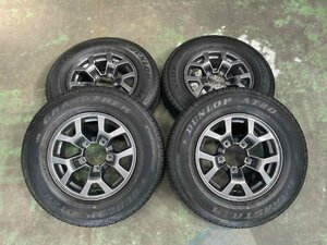 中古 ジムニーシエラ純正 15インチホイール + 【バリ溝！】中古 ダンロップ 195/80R15 2023年製 4本セット