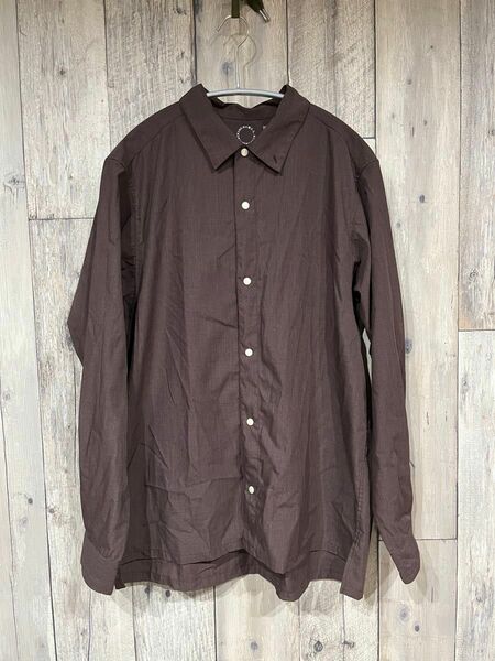 山と道 bamboo shirt バンブーシャツ clove brown Mサイズ