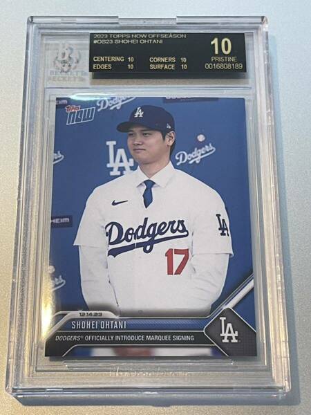 BGS 10 黒 大谷翔平　OS23 OS-23 TOPPS NOW OFFSEASON Shohei Ohtani ドジャース ブラックラベル　黒ラベル　※写真要参照