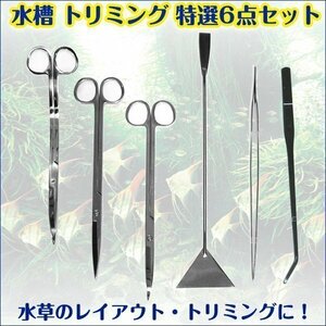 水草 トリミング 6点 セット ハサミ ピンセット ADA 水槽 水草 カット レイアウト フラッター ペット 用品 アクアリウム ビオトープ 苔