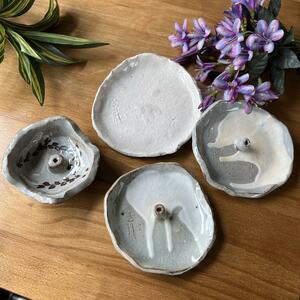 wasabi k194 ceramics made . establish * candle plate ash . white . capital. one character . pattern in sense peace ceramics peace. interior 