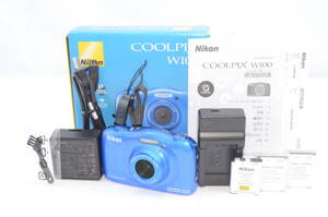 Nikon ニコン COOLPIX W100 ブルー（元箱付き）＃P0612405052Y