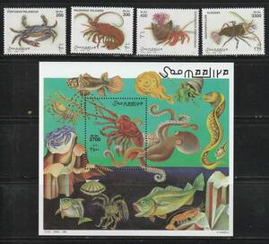 (so Mali a)1998 year crustaceans . set,YVert & Tellier appraisal 28 euro ( abroad .. shipping, explanation field reference )
