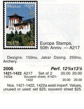 （ブータン）2006年ヨーロッパ完セット、スコット評価40ドル（海外より発送、説明欄参照）_画像2