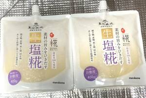  maru kome plus . raw salt . economical 400g 2 piece set 