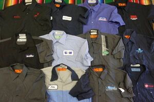 SSH-WK4 ブランドMIX 半袖ワークシャツ REDKAP ワッペン 刺繍 ワンポイント￥1～US古着卸大量セット業者まとめ売り