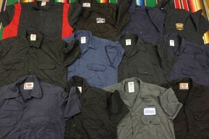 SSH-BNWK/ML 大量12枚セット!! ディッキーズ Dickies 半袖ワークシャツ ワンポイント 無地￥1～US古着卸大量セット業者まとめ売り