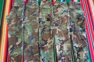 PT-MIL2 the US armed forces the truth thing 6 pocket camouflage military pants wood Land duck Y1~ Vintage US old clothes . set trader set sale 
