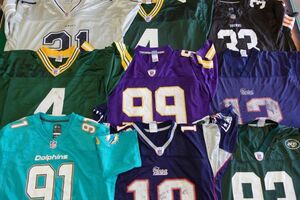 TS-UNI10 uniform jersey NFL Major sport Logo number ring Y1~US old clothes . large amount set trader set sale 