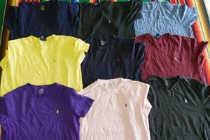 TS-RL7 ラルフ Ralph Lauren ワンポイントTシャツ 無地￥1～US古着卸大量セット業者まとめ売り