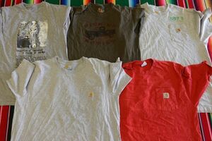 TS-BN34 カーハート Carhartt Tシャツ ワンポイント プリントMIX￥1～US古着卸大量セット業者まとめ売り