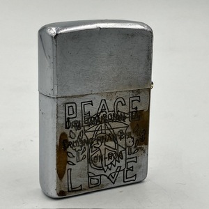 ジッポー ZIPPO ライター 1970年 PEACE LOVE ピースマーク ベトナムジッポー 使えます ヴェトナムジッポー