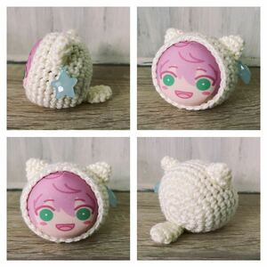 おまんじゅうにぎにぎマスコット きぐるみ ふつうサイズ ハンドメイド ◇ vanilla ねこ 星つき