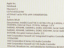 【ハード王】1円～/デスク/Apple MacMini A1347/Corei5-4278U/8GB/SSD無/11030-R11_画像3