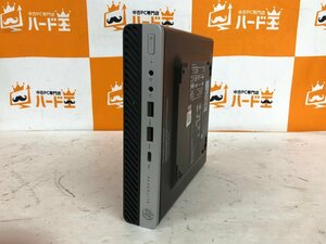 【ハード王】1円～/デスク/HP EliteDesk800G4DM35W/Corei5-8600T/8GB/ストレージ無/11777-R21