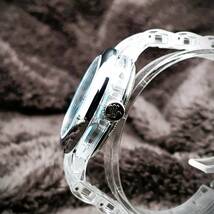 【即決大特価】RELAX リラックス 王冠ロゴ OP33 腕時計 オールスターパーペチュアル 遊び心があり魅力的モデル ターコイズブルー文字盤_画像4