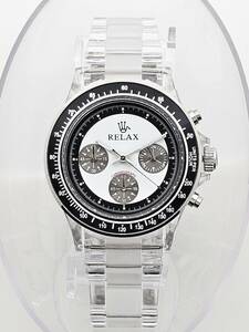 [ super-discount 4999 jpy ]RELAX relax .. Logo D6 Vintage wristwatch world . most . popular paul (pole) * Newman wristwatch white face Setagaya base 