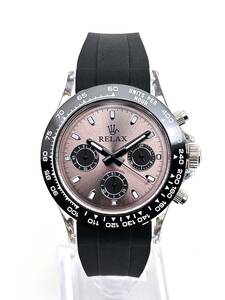 【即決7999円】RELAX リラックス 王冠ロゴ D25 腕時計 クロノ高級感