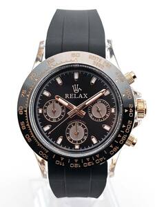 【夏の大感謝祭】RELAX リラックス 王冠ロゴ D23 腕時計 クロノ 高級感