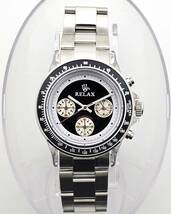 【即決特価】RELAX リラックス 王冠ロゴ D5-S ヴィンテージカスタム腕時計 世界で最も人気のポール・ニューマン腕時計 黒文字盤 世田谷_画像1