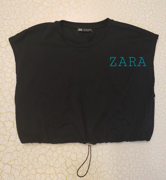 ZARAレディースTシャツ カットソー(ブラック)
