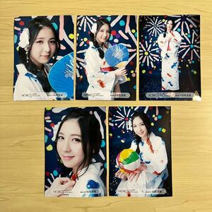 HKT48 松岡菜摘　生写真 netshop限定　July 2016 浴衣 コンプ