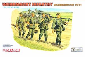 箱無し ドラゴン 1/35 ドイツ 国防軍兵士 バルバロッサ 1941 WWⅡ 6180 兵士 マシンガン プラモデル フィギュア ミリタリー ジオラマ 模型