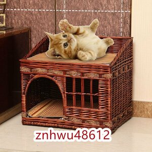 [エスペランザストア]キャットハウス 猫ちぐら ねこ ハウス 2段 ベッド 手作り