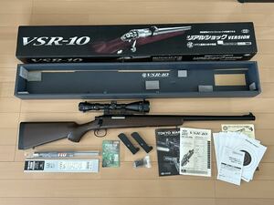 送料無料！【美品】　東京マルイ　VSR-10 ウッドタイプストック　カスタムパーツ付き　ボルトアクション　エアーライフル