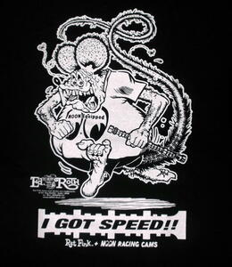 ★ラット フィンク 長袖 Tシャツ Rat Fink x MOON Equipped ロング スリーブ T - XL 黒 ムーンアイズ 正規品 MOONEYES